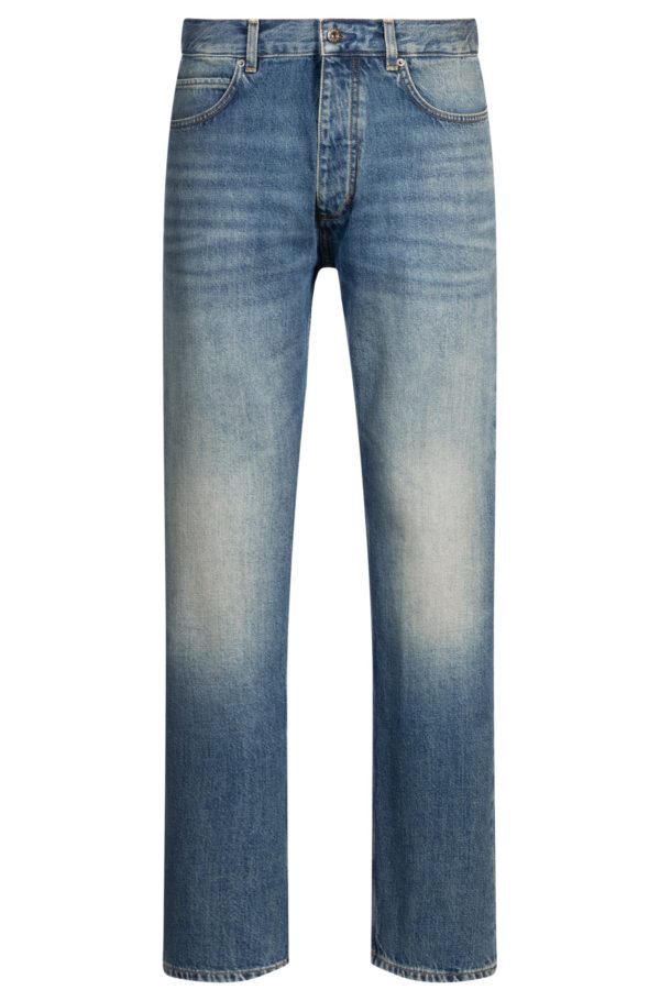 Hugo Boss Jean Regular en denim stone-washed bleu