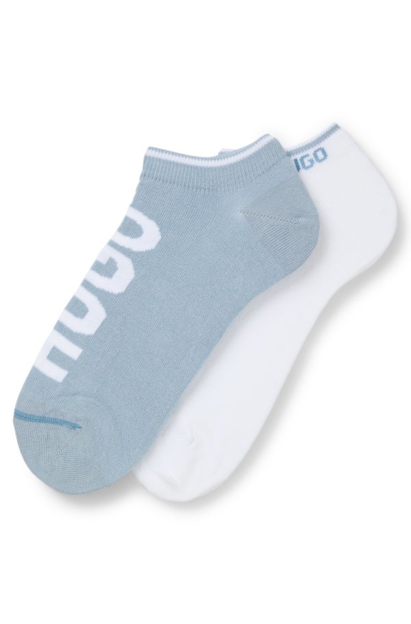 Hugo Boss Lot de deux paires de chaussettes basses en coton mélangé