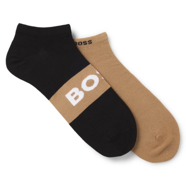 Lot de deux paires de chaussettes basses en maille stretch – Hugo Boss