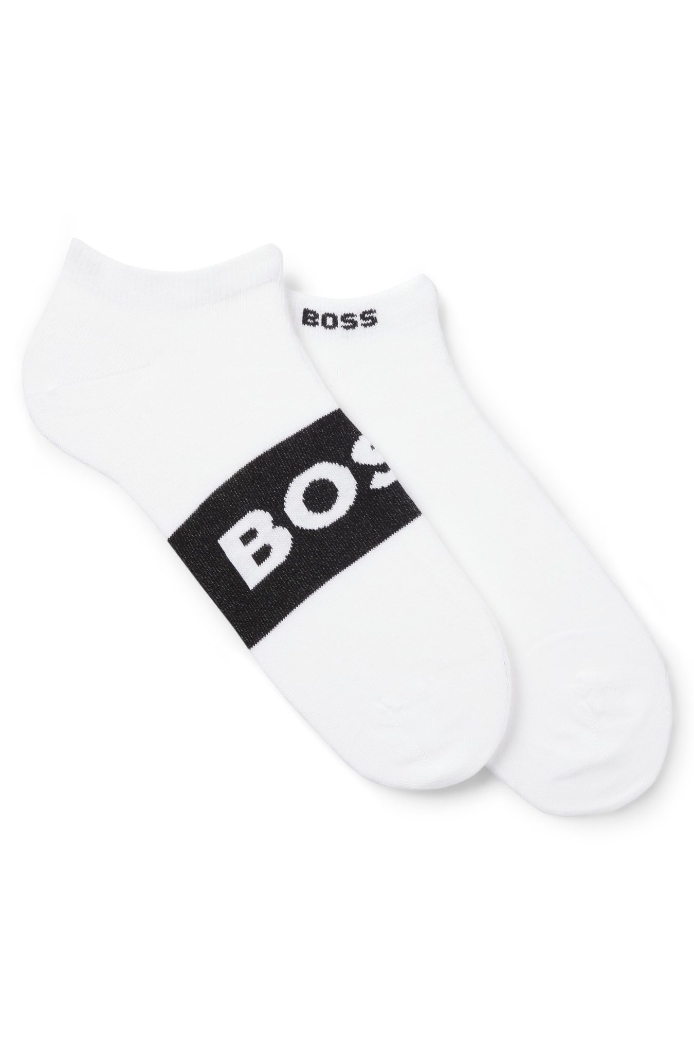 Hugo Boss Lot de deux paires de chaussettes basses en maille stretch