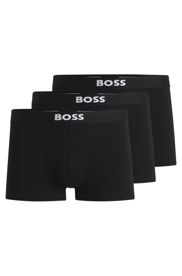 Hugo Boss Lot de trois boxers courts en coton stretch avec logo à la taille