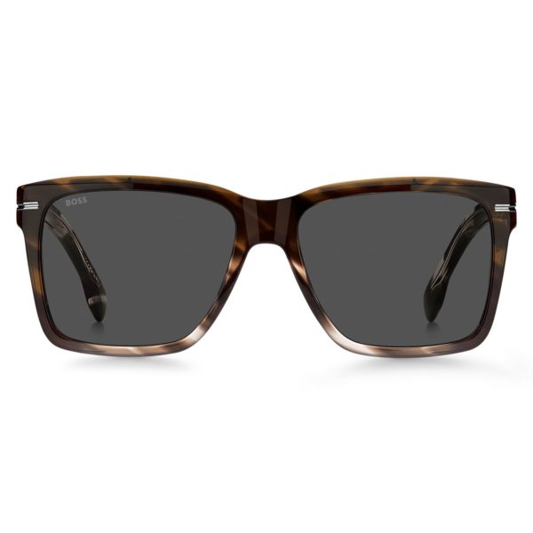 Hugo Boss Lunettes de soleil en acétate à motif avec finitions argentées
