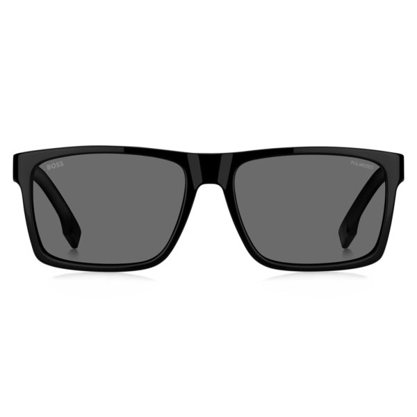 Hugo Boss Lunettes de soleil en acétate noir à logo gravé