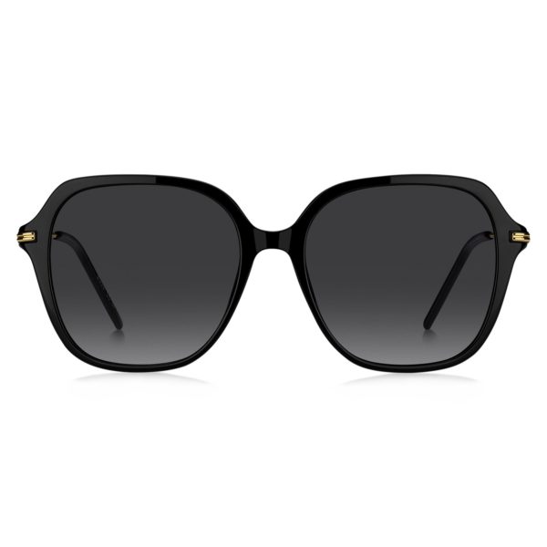 Hugo Boss Lunettes de soleil en acétate noir avec branches en métal