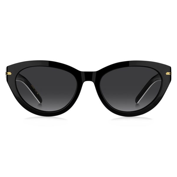 Hugo Boss Lunettes de soleil en acétate noir avec finitions dorées