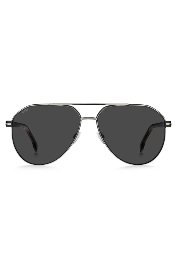 Hugo Boss Lunettes de soleil en acier avec branches en acétate à effet dégradé