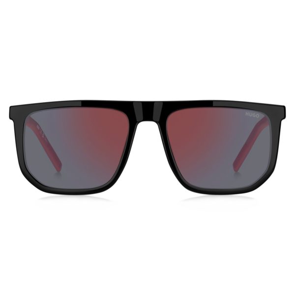 Hugo Boss Lunettes de soleil noires avec branches bicolores