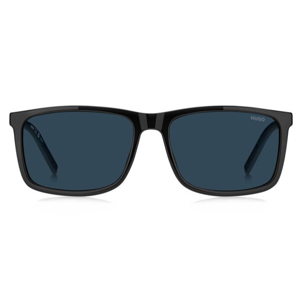 Hugo Boss Lunettes de soleil noires avec verres teintés bleus