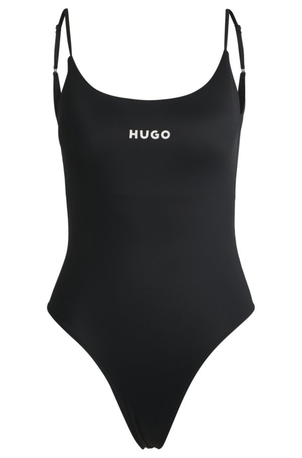 Hugo Boss Maillot de bain à coussinets amovibles et logo imprimé