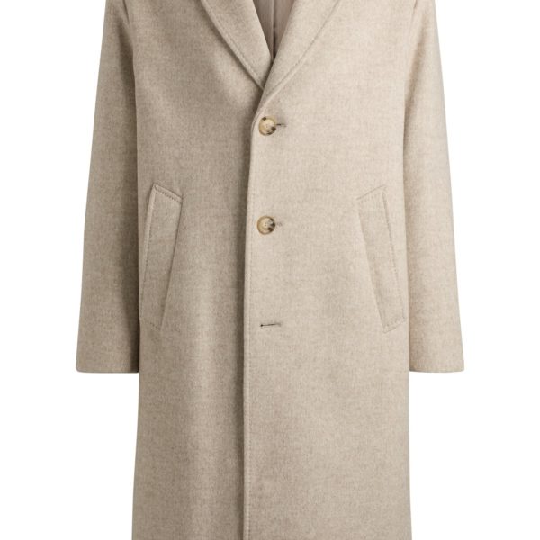 Hugo Boss Manteau Regular en laine mélangée à du cachemire