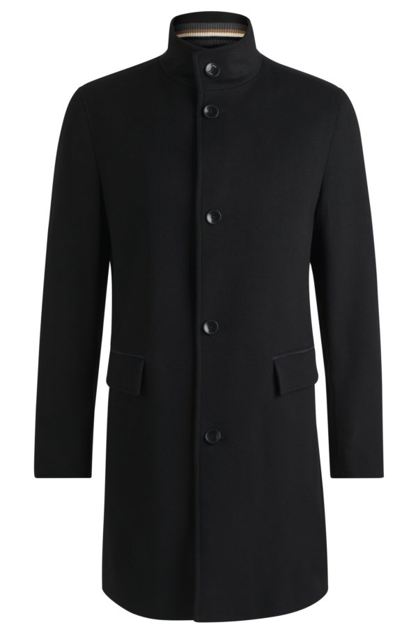 Hugo Boss Manteau Regular en laine vierge et cachemire