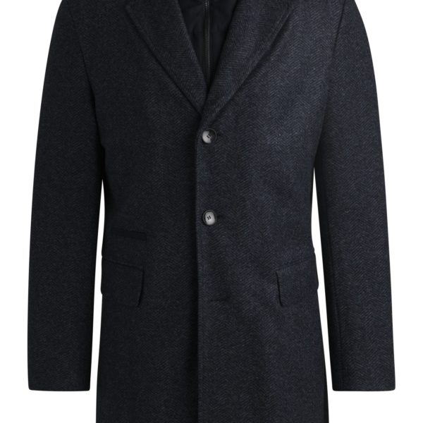 Manteau Slim à chevrons avec intérieur zippé amovible – Hugo Boss