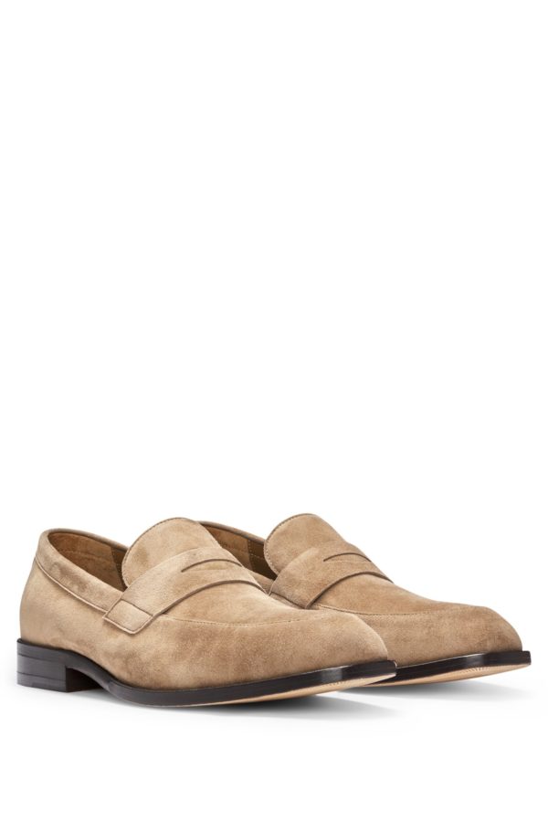 Hugo Boss Mocassins Penny en cuir suédé