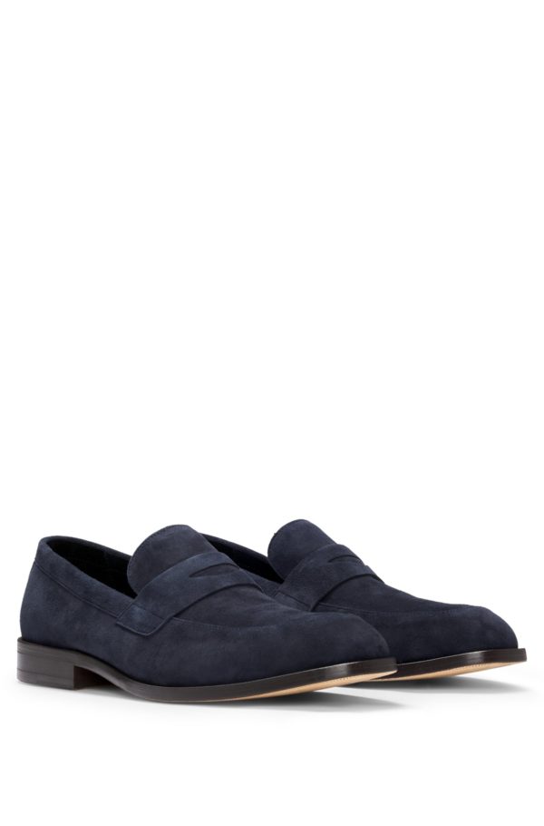 Hugo Boss Mocassins Penny en cuir suédé