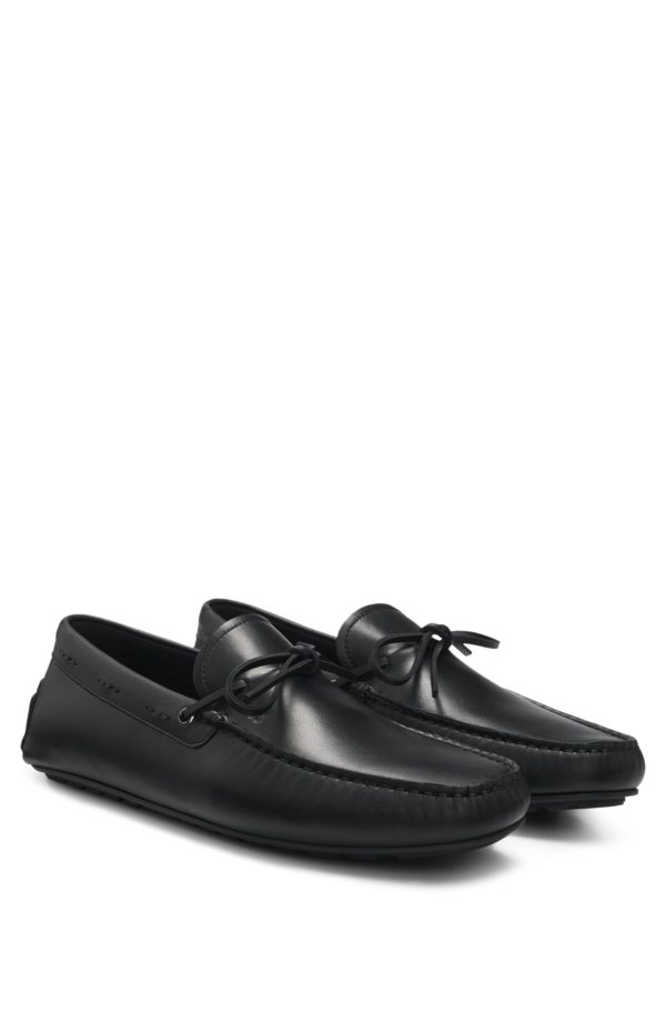 Hugo Boss Mocassins en cuir avec semelle à picots