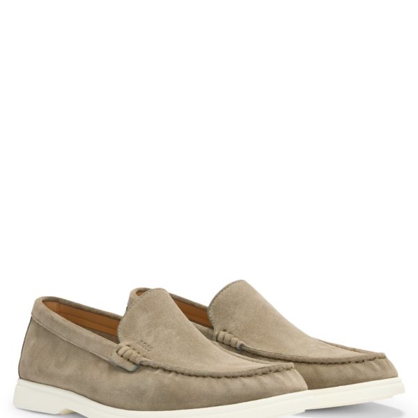 Mocassins en cuir suédé avec semelle extérieure contrastante – Hugo Boss