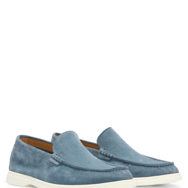 Mocassins en cuir suédé avec semelle extérieure contrastante – Hugo Boss