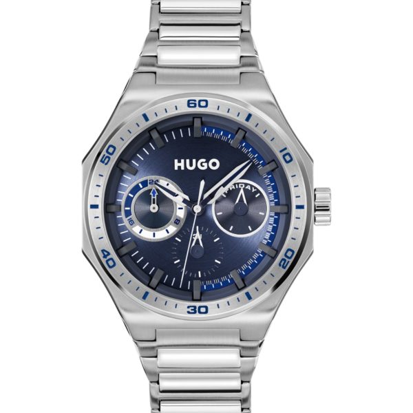 Hugo Boss Montre argentée à cadran bleu