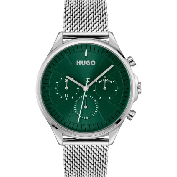 Hugo Boss Montre argentée à cadran vert