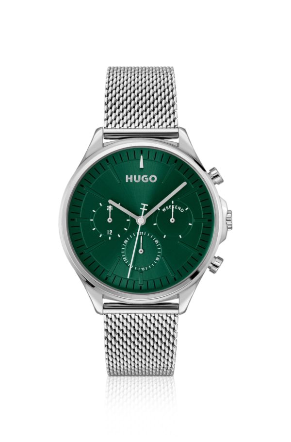 Hugo Boss Montre argentée à cadran vert