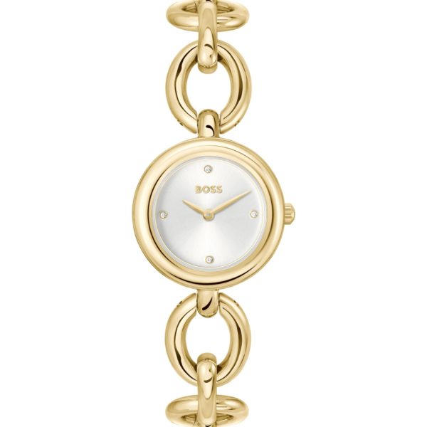 Montre dorée avec bracelet à anneaux – Hugo Boss