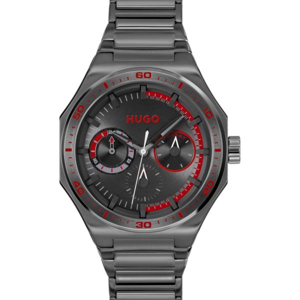 Hugo Boss Montre en acier plaqué noir à cadran ton sur ton