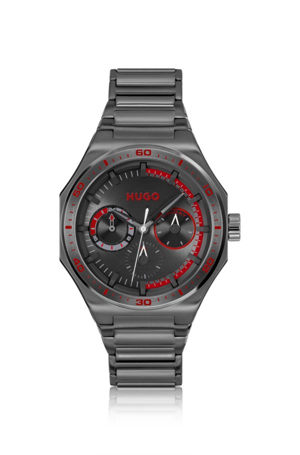 Hugo Boss Montre en acier plaqué noir à cadran ton sur ton