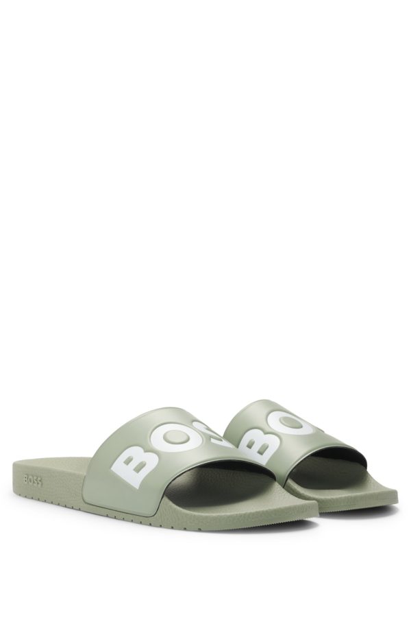 Hugo Boss Mules confectionnées en Italie avec grand logo