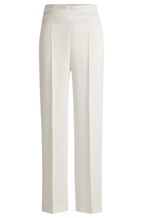 Hugo Boss Pantalon de smoking Straight avec détail à la taille