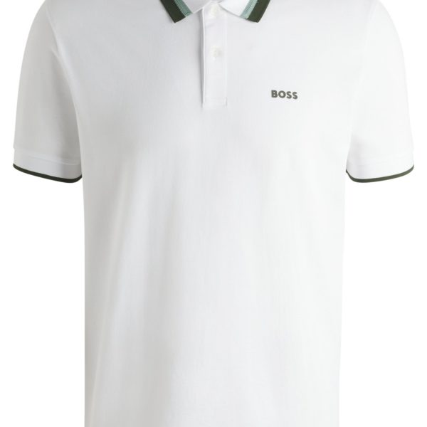 Hugo Boss Polo Paddy actif à rayures contrastantes