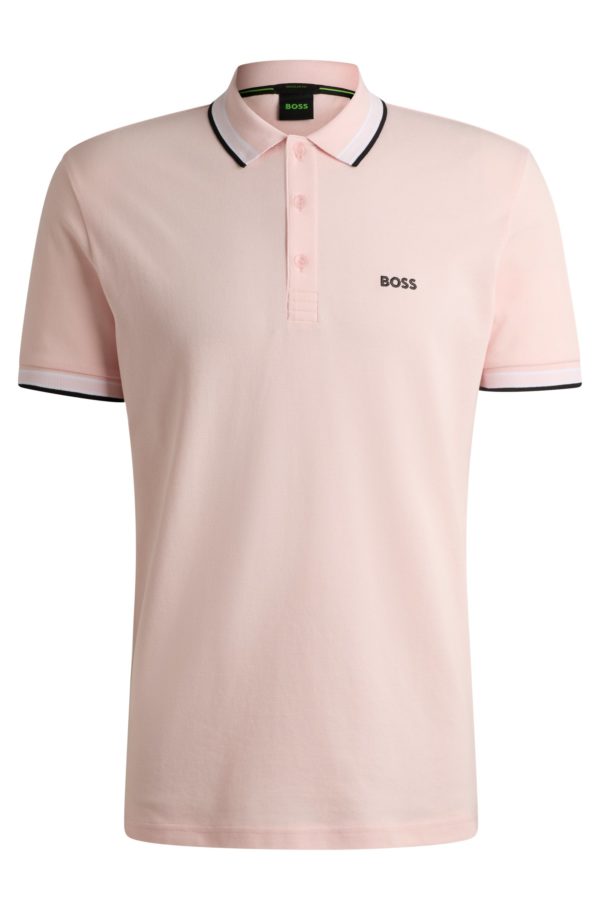 Hugo Boss Polo Paddy en piqué de coton avec sous-col logoté
