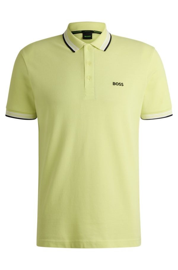 Hugo Boss Polo Paddy en piqué de coton avec sous-col logoté