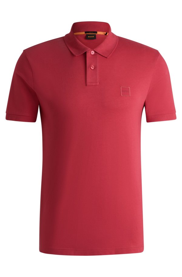 Hugo Boss Polo Slim en coton stretch à patch logoté