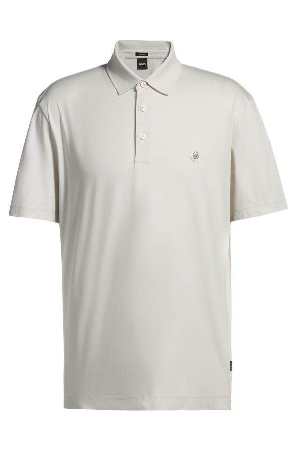 Hugo Boss Polo en coton mercerisé à double monogramme