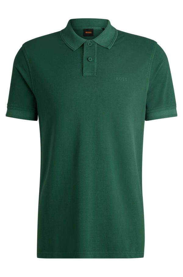 Hugo Boss Polo en piqué de coton avec logo imprimé