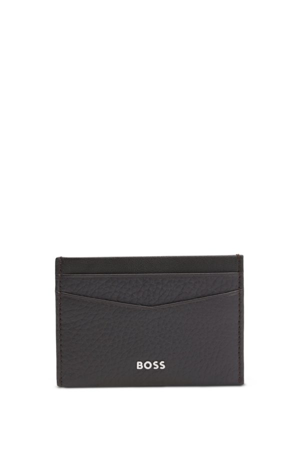 Hugo Boss Porte-cartes en cuir grainé avec logo