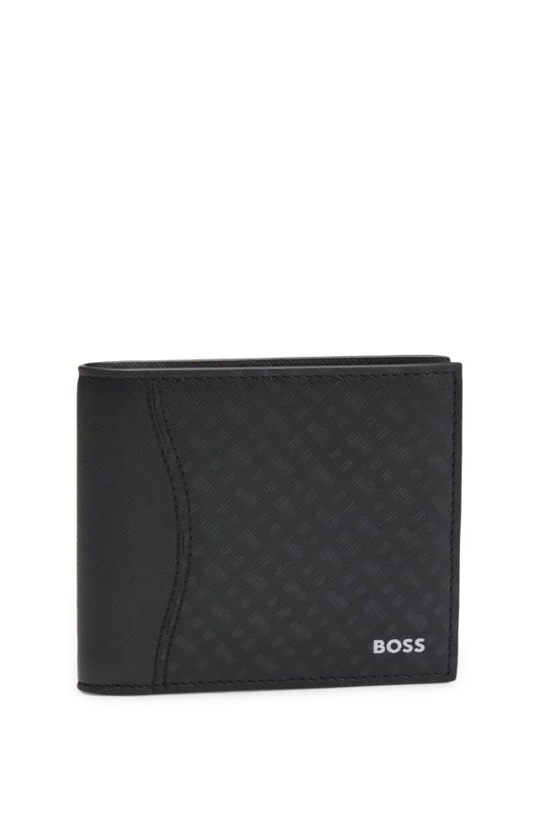 Hugo Boss Portefeuille structuré à deux volets et motif monogramme