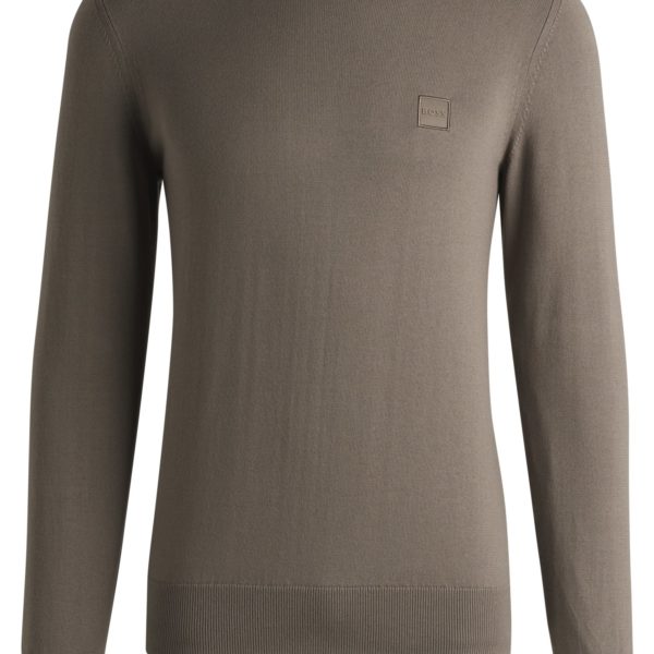 Pull Regular en coton et cachemire avec patch logoté – Hugo Boss