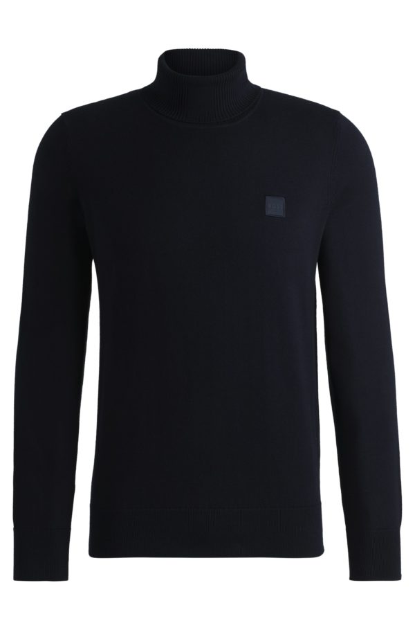 Hugo Boss Pull à col roulé Regular en coton et cachemire