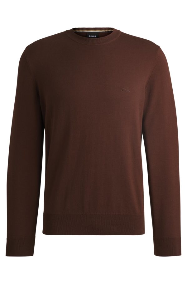 Hugo Boss Pull en coton à logo brodé