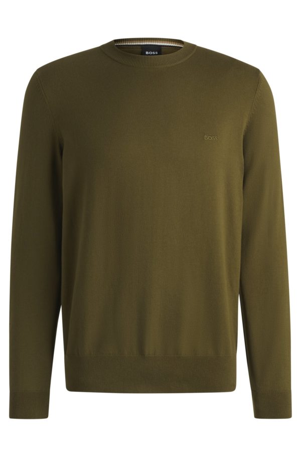 Hugo Boss Pull en coton à logo brodé