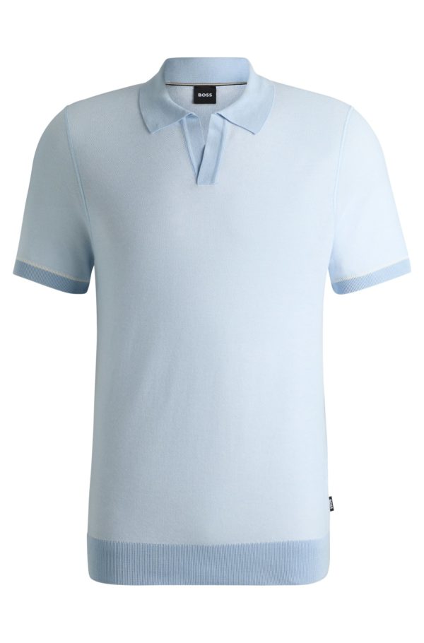 Hugo Boss Pull en coton mélangé à col Johnny