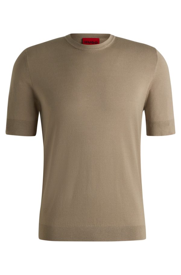 Hugo Boss Pull en maille Regular à manches courtes