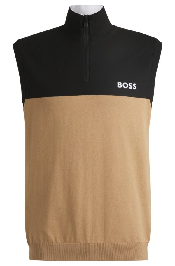 Hugo Boss Pull sans manches en tissu stretch à logo artistique