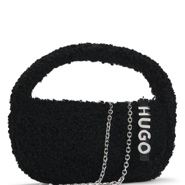 Hugo Boss Sac à bandoulière en fourrure synthétique avec logo