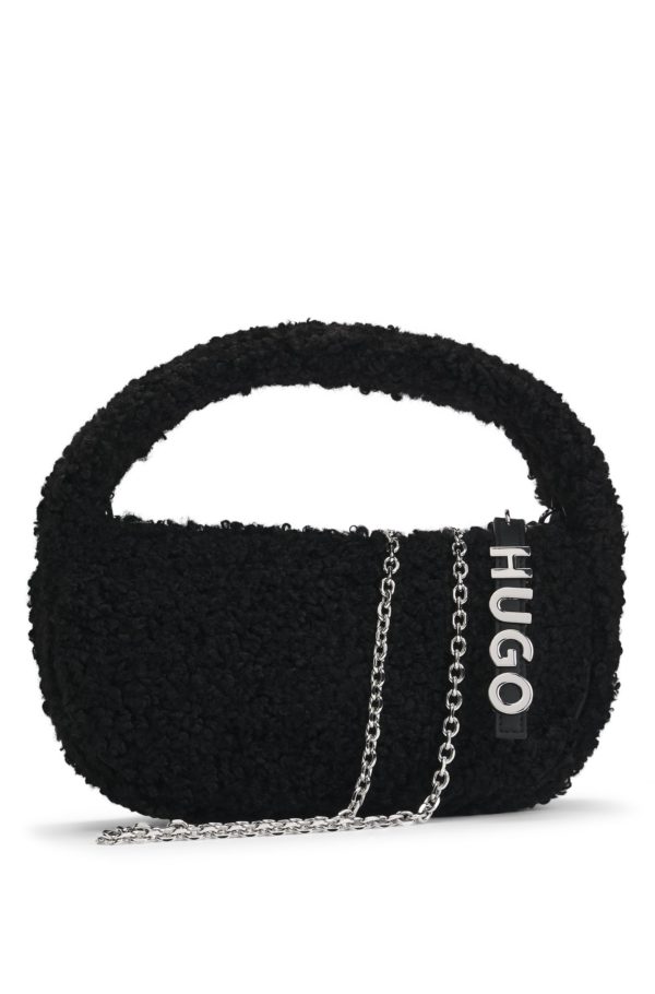 Hugo Boss Sac à bandoulière en fourrure synthétique avec logo