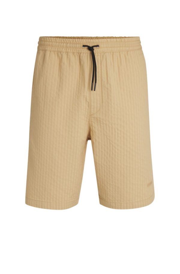 Hugo Boss Short Relaxed en seersucker de coton