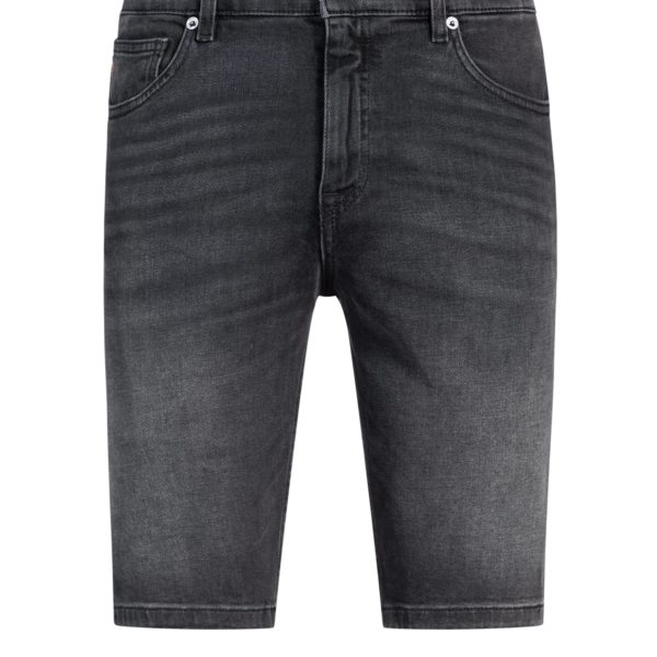 Hugo Boss Short Slim Delaware en denim stretch noir confortable