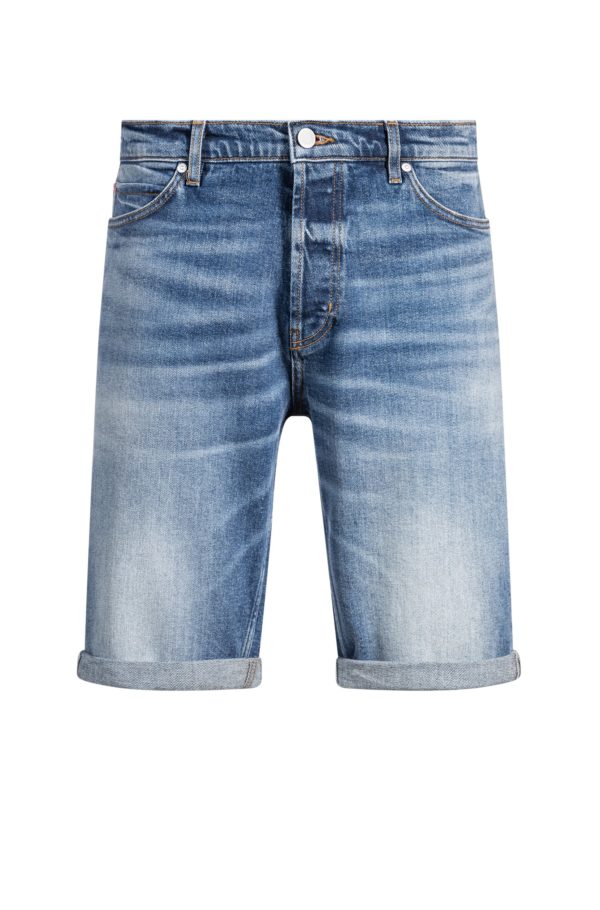 Hugo Boss Short Tapered en denim stretch bleu confortable