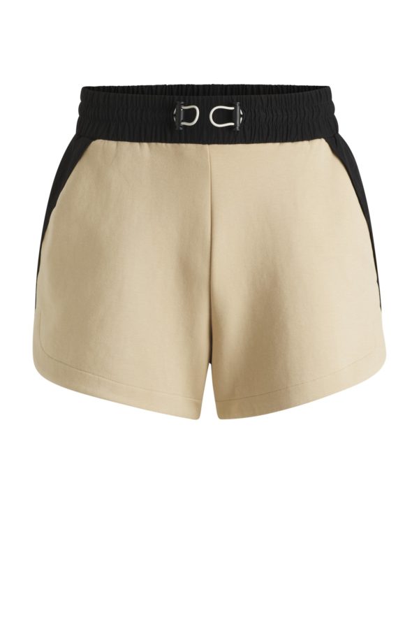 Hugo Boss Short actif en coton mélangé avec dos contrastant
